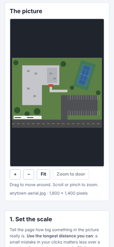 The No-Campaign Zone Map Builder on a phone with the sample loaded